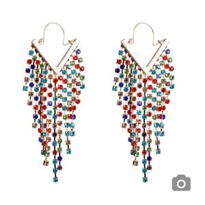 Jewel tone earrings